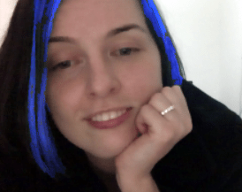 Me! Blues streaks and sleepy eyes and all.