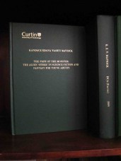 Image of spine and front of hardbound thesis. Spine reads 'K. E. V. Mavrick DCA(Curtin) 2009' Front reads 'Curtin University of Technology Kandace Edana Vashti Mavrick The Path of the Monster: The Alien "Other" in Science Fiction and Fantasy for Young Adults'