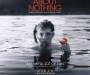 Film poster for Joss Whedon's "Much Ado About Nothing". A black and white image of a man in a pool, only head and shoulders visible, he's wearing a snorkel and mask and holding a half-full martini glass.