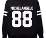 Sports-style sweatshirt with the number 88 and the name Michelangelo. Because you gotta support your favourite artists, yo. :P
